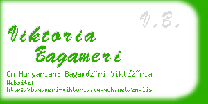 viktoria bagameri business card